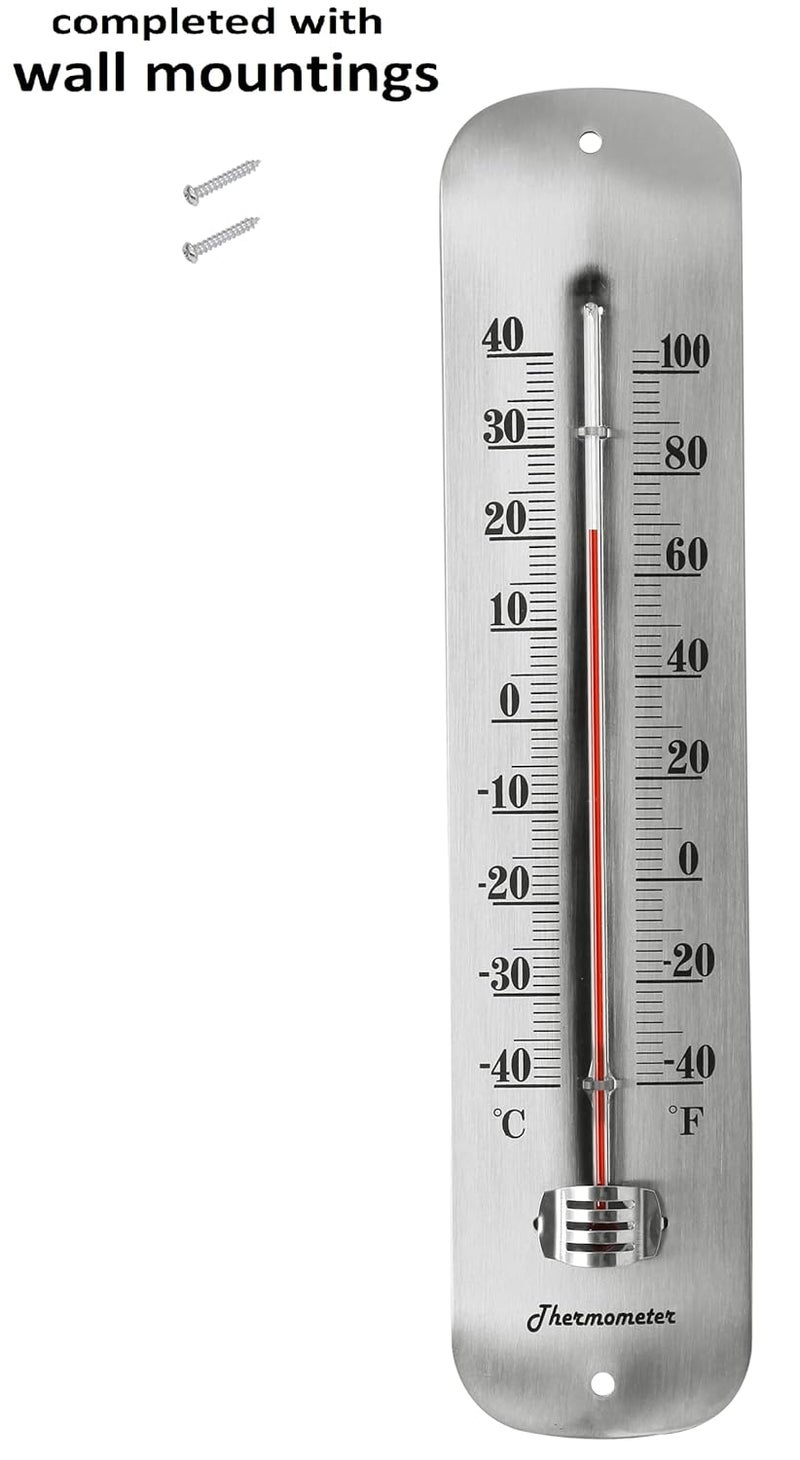 TERMOFLY 12.2 Large Numbers Premium Steel Outdoor/Indoor Thermometer Waterproof Vintage Style Decorative - Image 1